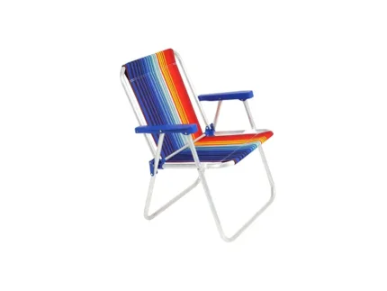Cadeira de Praia Alta em Oxford e Alumínio Color Comfort Estampas Sortidas - Bel