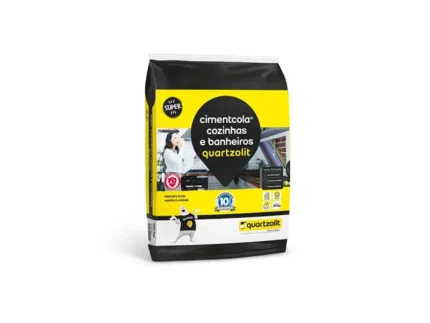 Argamassa Cimentcola Cozinhas e Banheiros Cinza 20Kg - Quartzolit