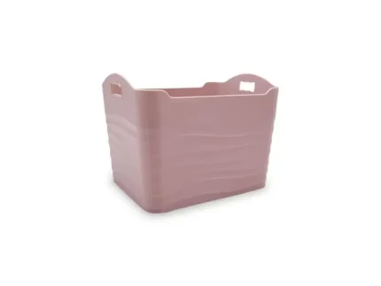 Cesto Organizador Multiuso Ondas Rosa 1,5 Litros - Plasvale