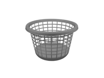 Cesto Para Roupas Organizador Telado 35 Litros Cinza - Plasvale