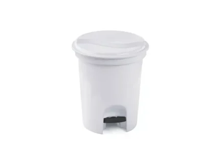 Lixeira Plástica com Pedal Branca 13L - Plasvale