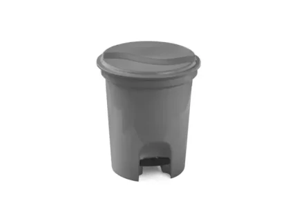 Lixeira Plástica com Pedal Cinza 13L - Plasvale