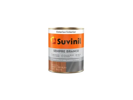 Tinta Esmalte Premium Sempre Branco Base de Solvente Interior/Exterior Fosco Branco Neve 900ml - Suvinil