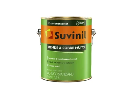 Tinta Acrílica Standard Rende e Cobre Muito Branco Neve 3,6 Litros - Suvinil