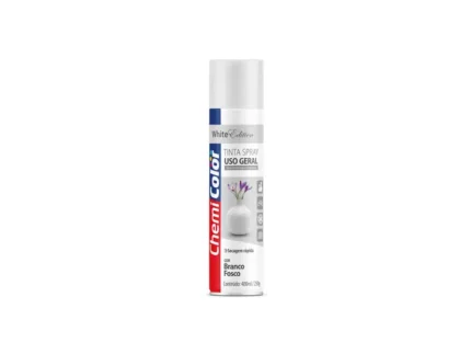 Tinta Spray Uso Geral Branco Fosco 400ml / 250g - Chemicolor