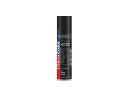 Tinta Spray Uso Geral Preto Fosco 400ml / 250g - Chemicolor