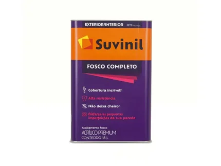 Tinta Acrílica Premium Fosco Completo Crômio 18 Litros - Suvinil