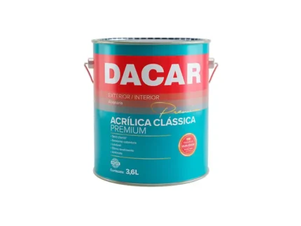 Tinta Acrílica Clássica Premium Branco Neve 3,6 Litros - Dacar