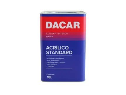 Tinta Acrílica Standard Fosco Branco Neve 18 Litros - Dacar
