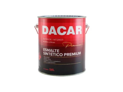 Tinta Esmalte Sintético Premium Base de Solvente Fosco Branco Neve 900ml - Dacar
