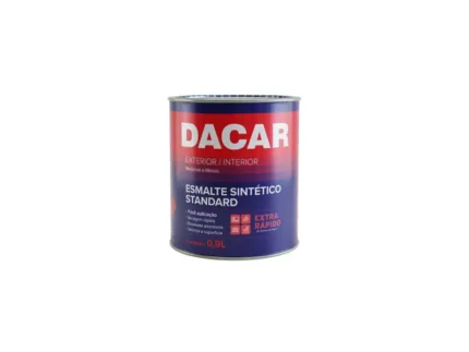 Tinta Esmalte Sintético Standard Base de Solvente Brilhante Branco Neve 900ml - Dacar