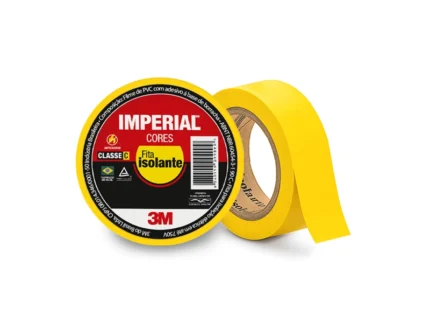 Fita Isolante Imperial Uso Doméstico 18mm x 10 Metros Amarela - 3M