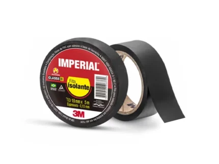 Fita Isolante Imperial Uso Doméstico 18mm x 5 Metros Preta - 3M