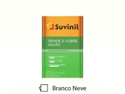 Tinta Acrílica Standard Rende e Cobre Muito 18L Branco Neve - Suvinil