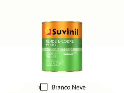 Tinta Acrílica Standard Rende e Cobre Muito 900ML Branco Neve - Suvinil