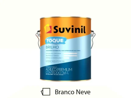 Tinta Acrílica Premium Toque Brilho 3,6L Branco Neve - Suvinil