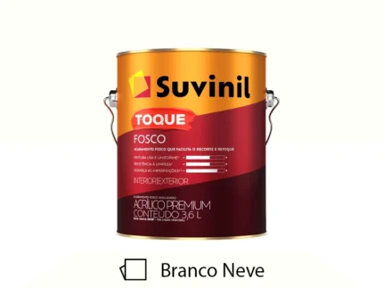 Tinta Acrílica Premium Toque Fosco 3,6L Branco Neve - Suvinil