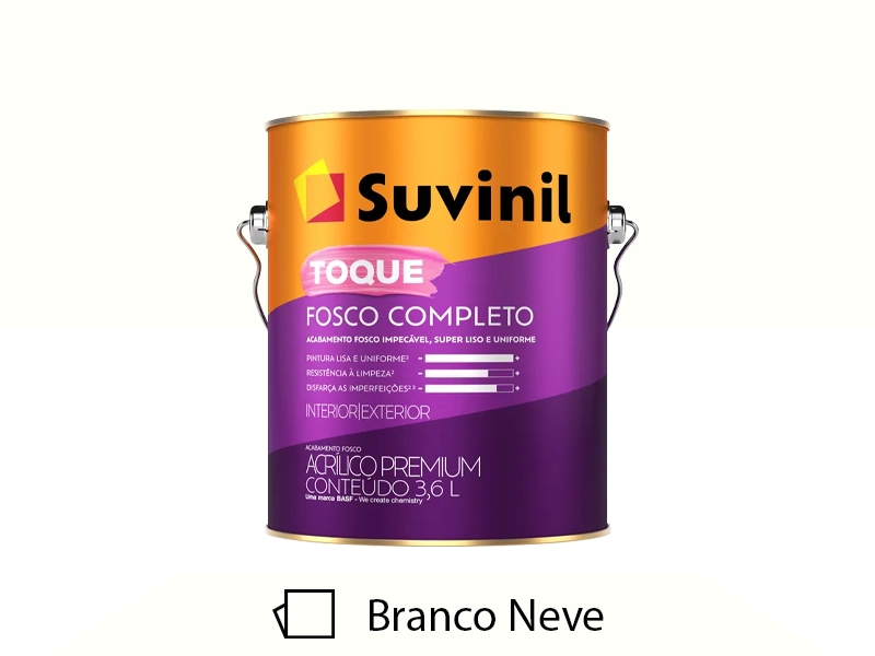 Tinta Acrilica Toque Fosco Completo 3,6L Branco Neve - Suvinil