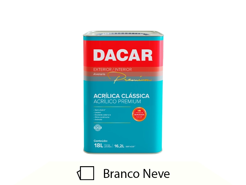 Tinta Acrilica Premium Classica Fosco 18L Branco Neve - Suvinil