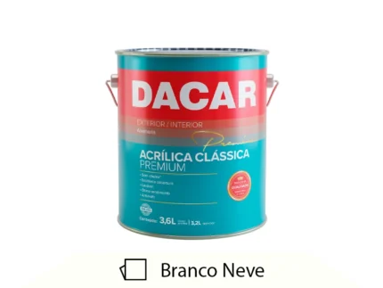 Tinta Acrílica Premium Classica Fosco 3,6L Branco Neve - Dacar