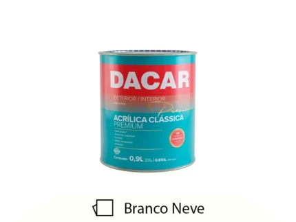 Tinta Acrílica Premium Classica Fosco 900ML Branco Neve - Dacar
