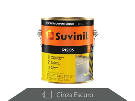 Tinta Acrílica Premium Piso 3,6L Cinza Escuro - Suvinil