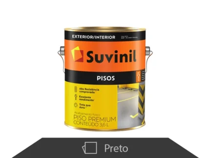 Tinta Acrílica Premium Piso 3,6L Preto - Suvinil