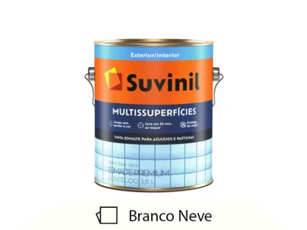 Tinta Esmalte Epoxi Premium Multisuperficie Base Água Acetinado 3,6L Branco Neve - Suvinil