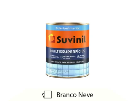 Tinta Esmalte Epoxi Premium Multisuperficie Base Água Acetinado 900ML Branco Neve - Suvinil