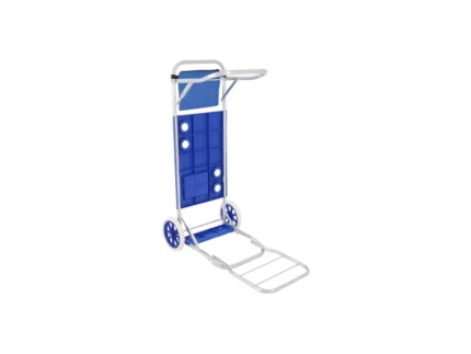 Carrinho Mesa para Praia em Alumínio com Bolsa e Avanço Azul - Bel