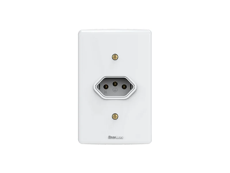 Conjunto Tomada Simples 20A 250V Artis Branca - Enerbras - 129EN