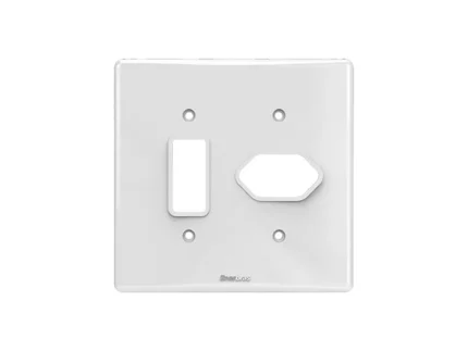 Placa 4x4 1 Tecla + 1 Tomada Artis Branca - Enerbras