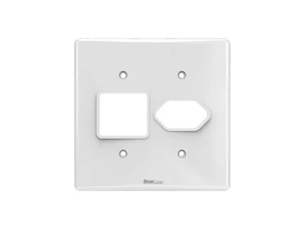 Placa 4x4 2 Teclas + 1 Tomada Artis Branca - Enerbras