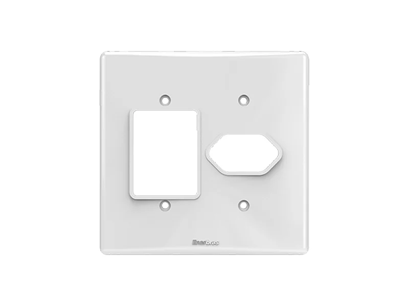 Placa 4x4 3 Teclas + 1 Tomada Artis Branca - Enerbras - 112E19
