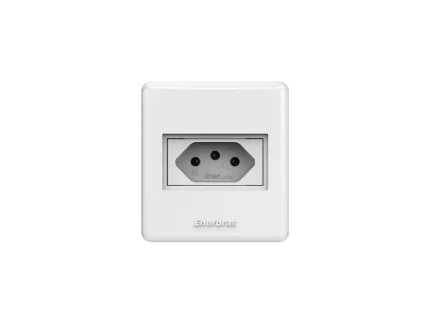 Conjunto Tomada Simples 10A Beleze Sobrepor Branca - Enerbras