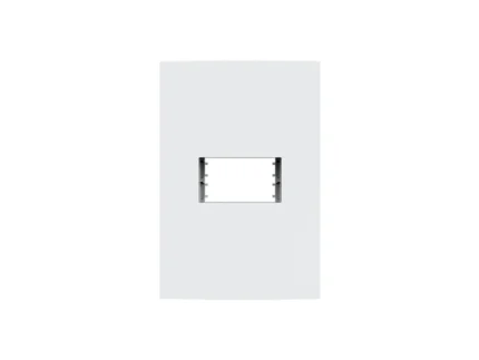 Placa 2x4 1 Modulo C/ Suporte Dubai Branca - Enerbras