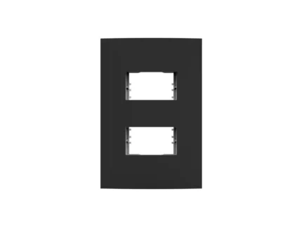 Placa 2x4 2 Módulos Separados C/ Suporte Dubai Matte Black - Enerbras