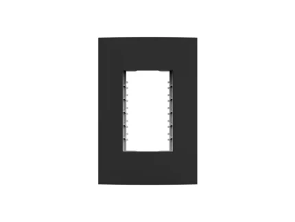 Placa 2x4 3 Módulos C/ Suporte Dubai Matte Black - Enerbras