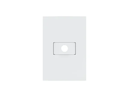 Placa 2x4 Saida de Fio C/ Suporte Dubai Branca - Enerbras