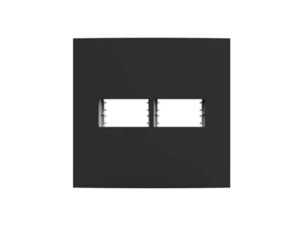 Placa 4x4 1+1 Módulos C/ Suporte Dubai Matte Black - Enerbras