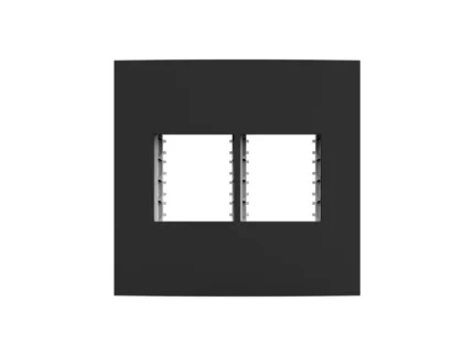 Placa 4x4 2+2 Módulos C/ Suporte Dubai Matte Black - Enerbras