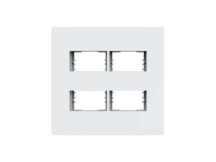 Placa 4x4 2+2 Modulos Separados C/ Suporte Dubai Branca - Enerbras