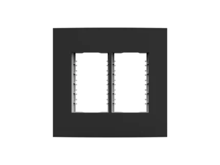 Placa 4x4 3+3 Módulos C/ Suporte Dubai Matte Black - Enerbras