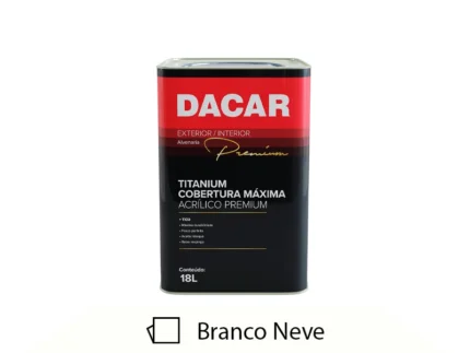 Tinta Acrílica Premium Titanium Cobertura Maxima Fosco 18L Branco Neve - Dacar